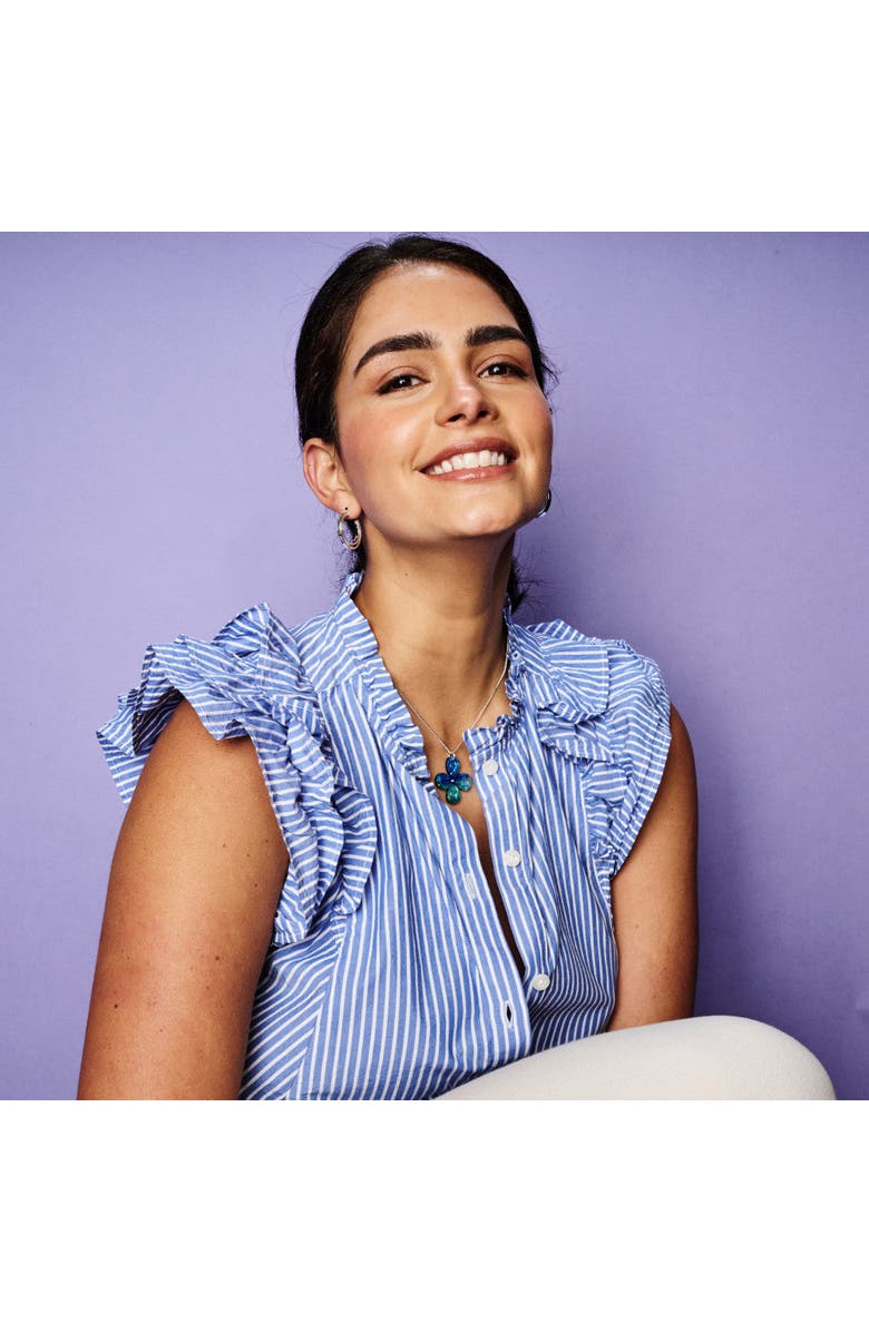 Toolally Daisy Pendant Necklace - Blue Lava, Alternate, color, Blue Lava