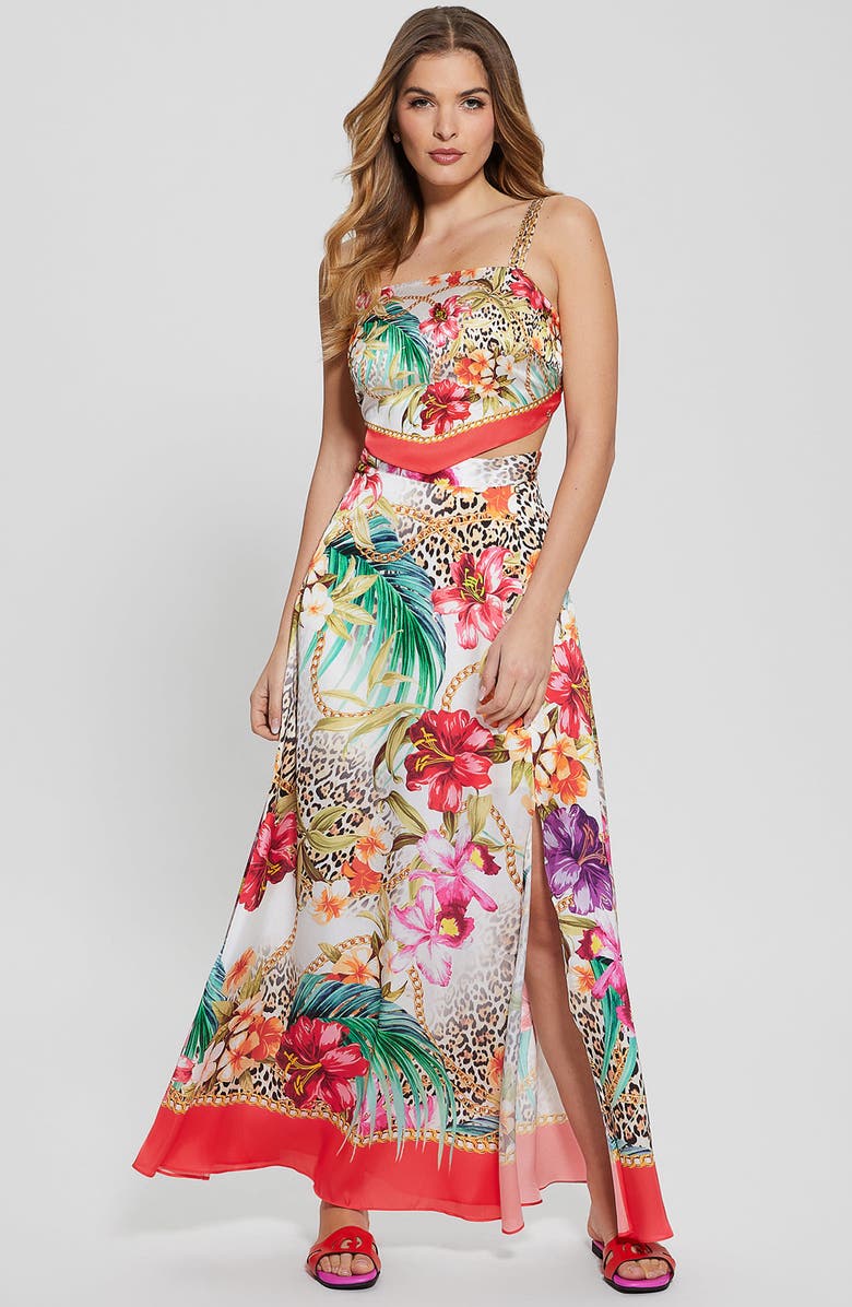 GUESS Dora Floral Skirt, Alternate, color, 