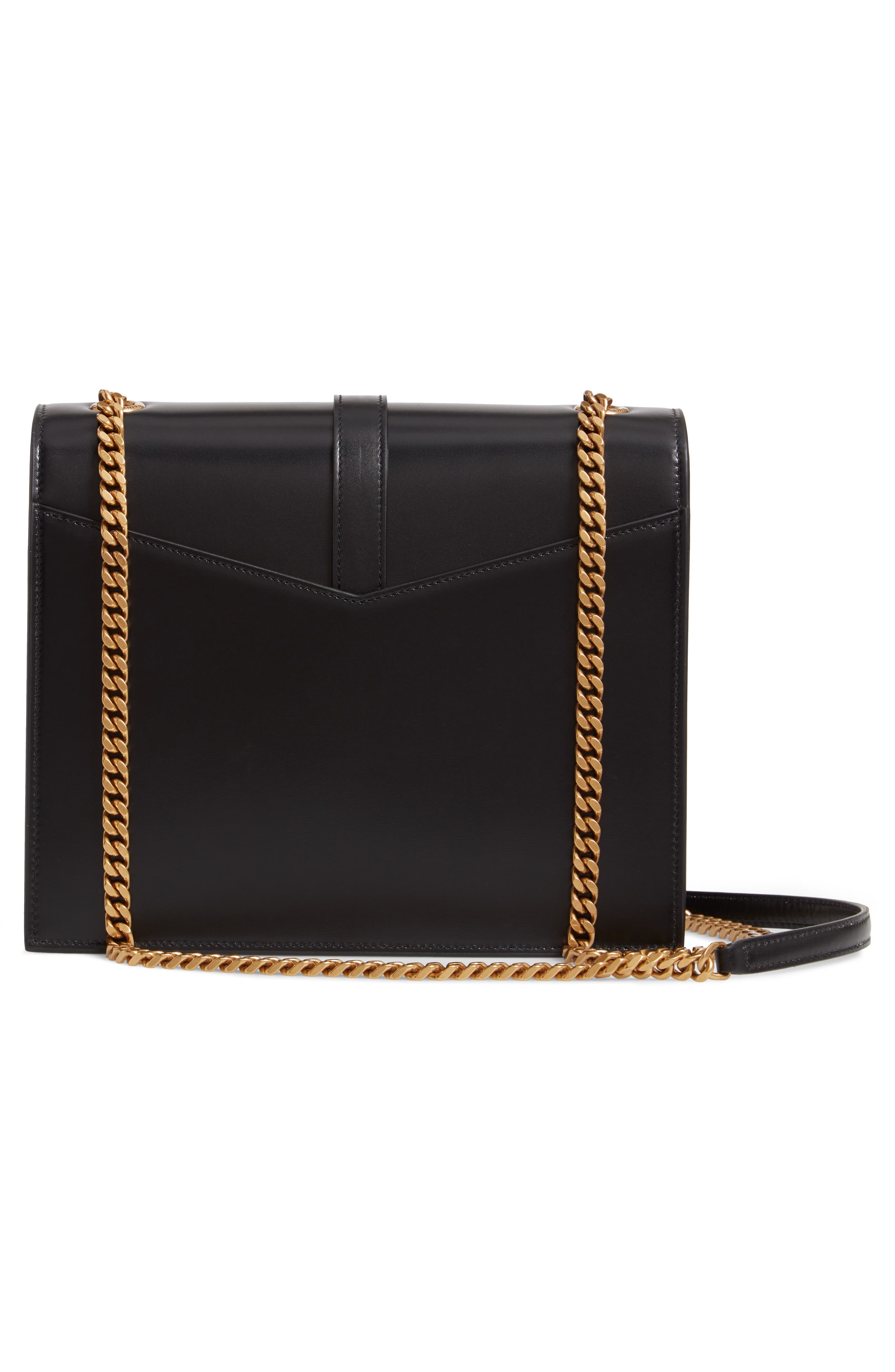 Sulpice Leather Shoulder Bag, Alternate, color, NOIR