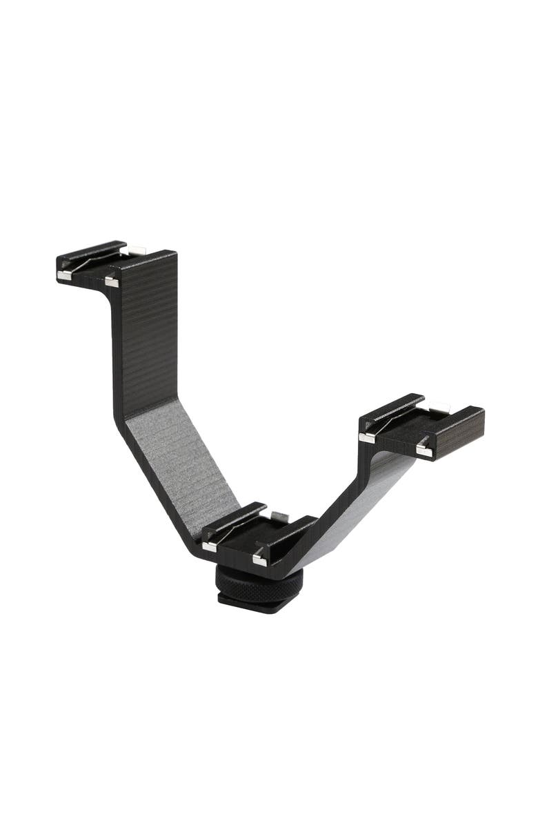 MOVO Triple Shoe Bracket - Camera V Bracket for Lights, Monitors, Microphones and More, Main, color, Black