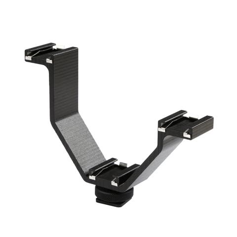 Triple Shoe Bracket - Camera V Bracket for Lights, Monitors, Microphones and More
