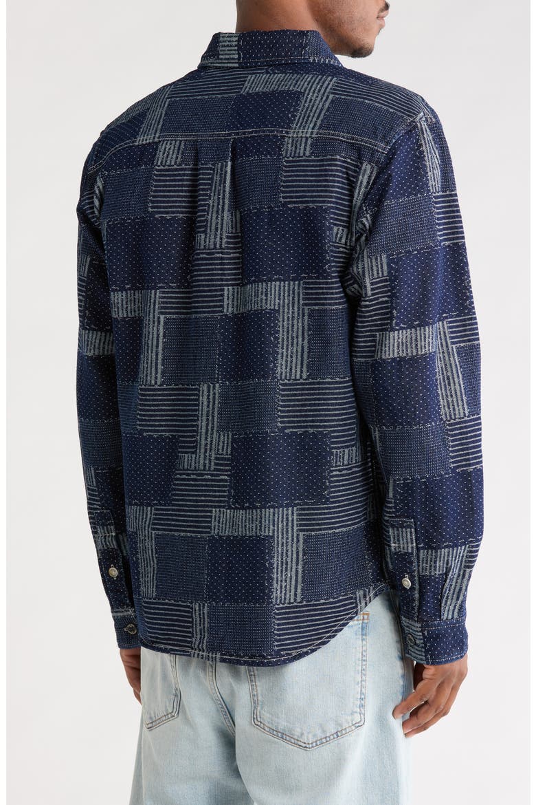 Patchwork Denim Overshirt, Alternate, color, NAVY