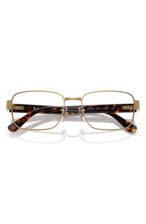 Ray Ban Ray-ban 56mm Pillow Optical Glasses In Gold Flash