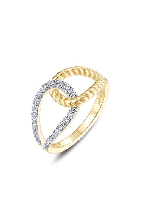 Lover's Knot Pavé Simulated Diamond Ring