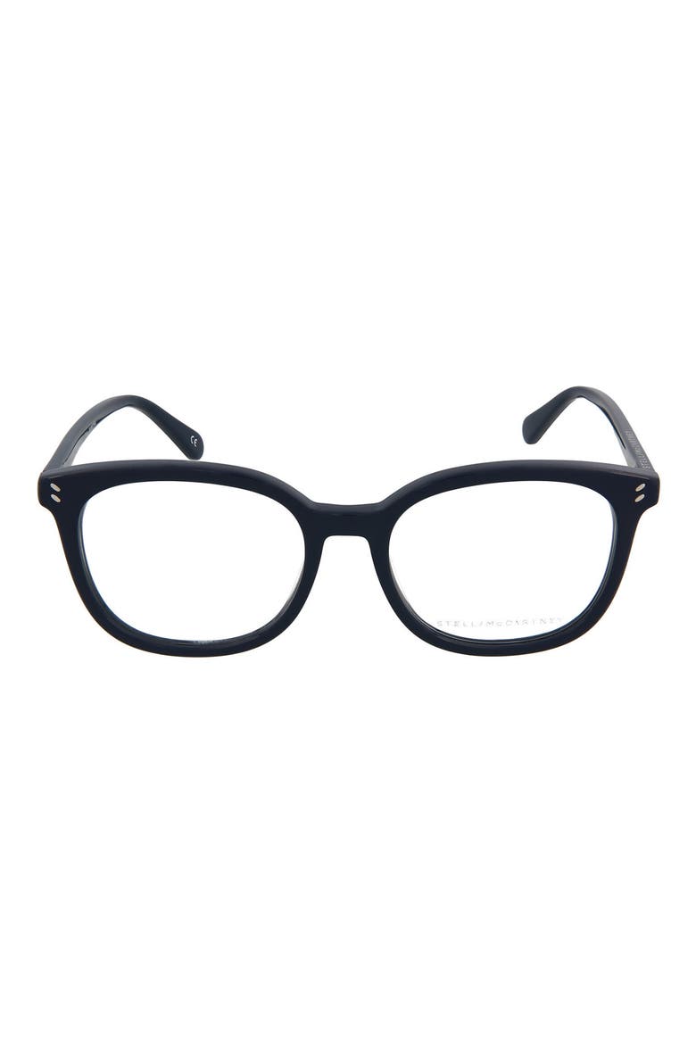 49mm Square Optical Frames, Main, color, BLUE BLUE TRANSPARENT/ TRN