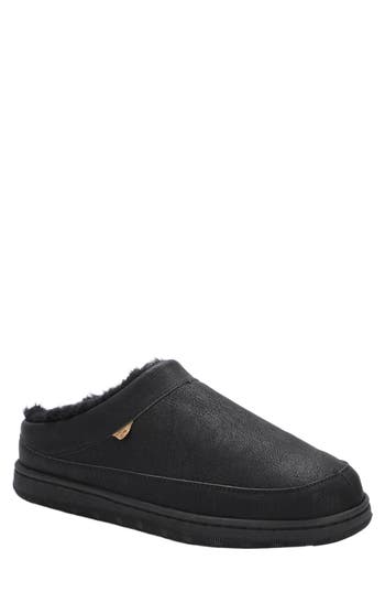 Lamo Julian Faux Wool Lined Clog In Waxed Black