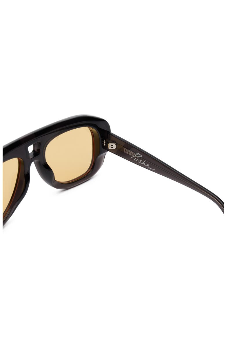 Pusha 55mm Shield Sunglasses, Alternate, color, MUSTARD
