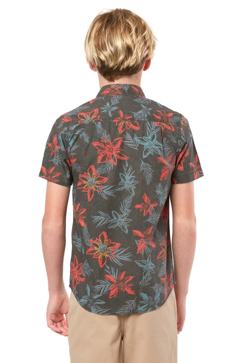 Threshold Short Sleeve Tropical Shirt, Alternate, color, GRAPHITE