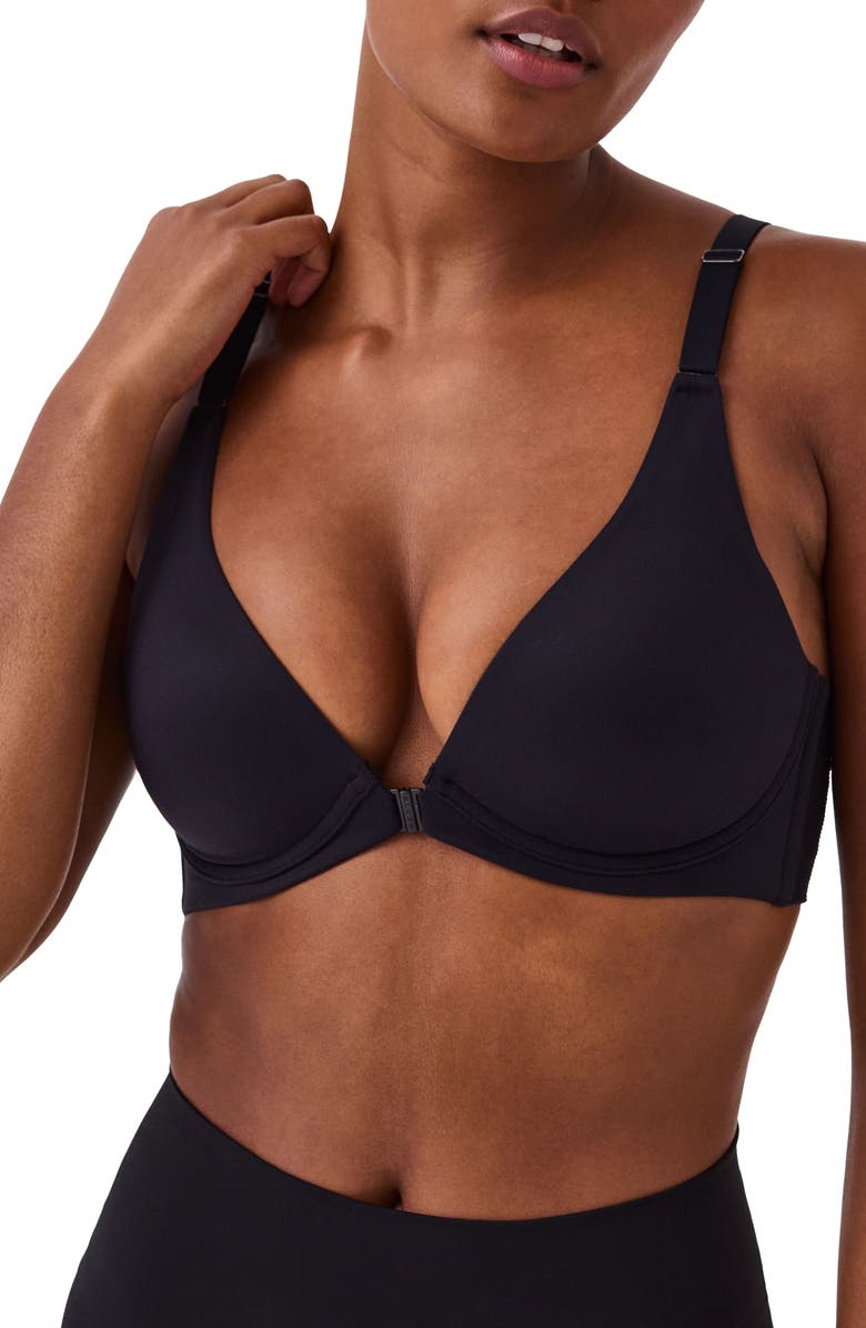 SPANX<sup>®</sup> SPANXsmooth<sup>™</sup> Bra-llelujah!<sup>®</sup> Adjustable Plunge Wireless Lift Bra, Alternate, color, Very Black