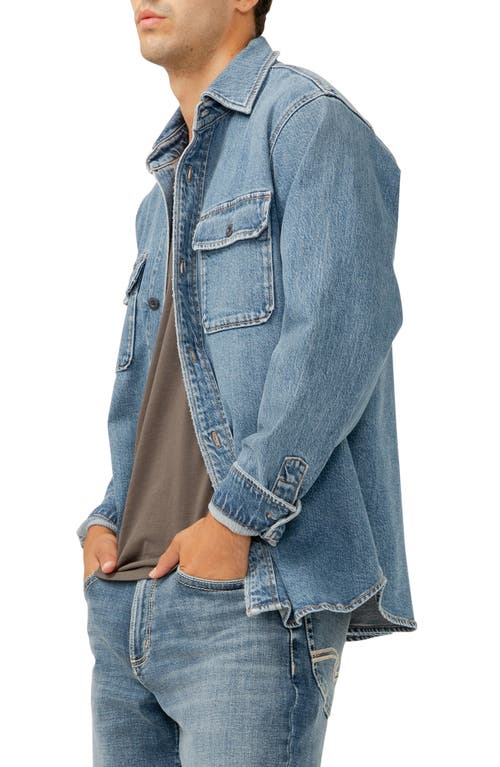 Shop Silver Jeans Co. Denim Shirt Jacket In Indigo