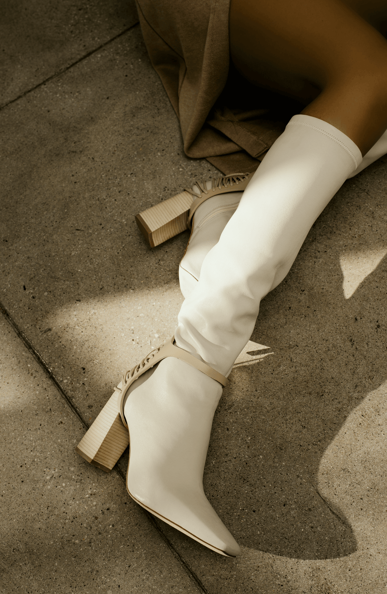 Daniella Shevel Nela Boot, Alternate, color, Ivory