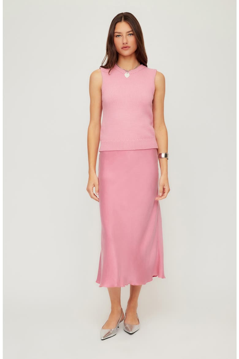 Kimmy Cotton Sweater Tank, Alternate, color, PINK