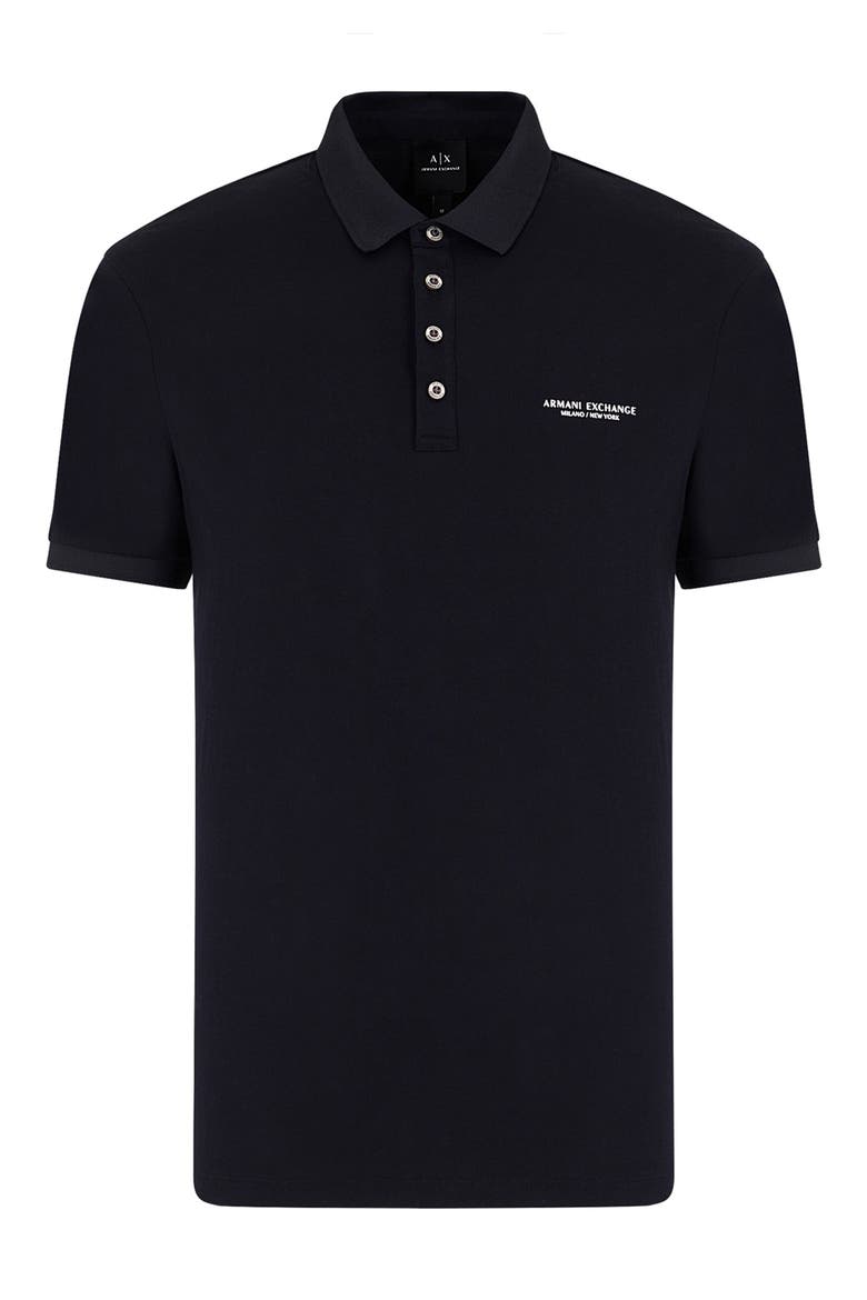 Milano/New York Logo Polo, Alternate, color, NAVY