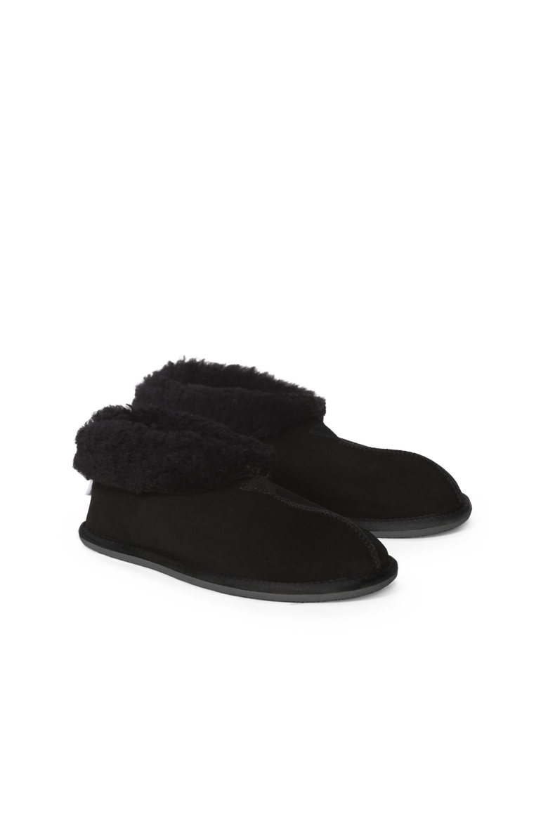 Celtic & Co. British Shearling Bootee Slippers, Alternate, color, Black