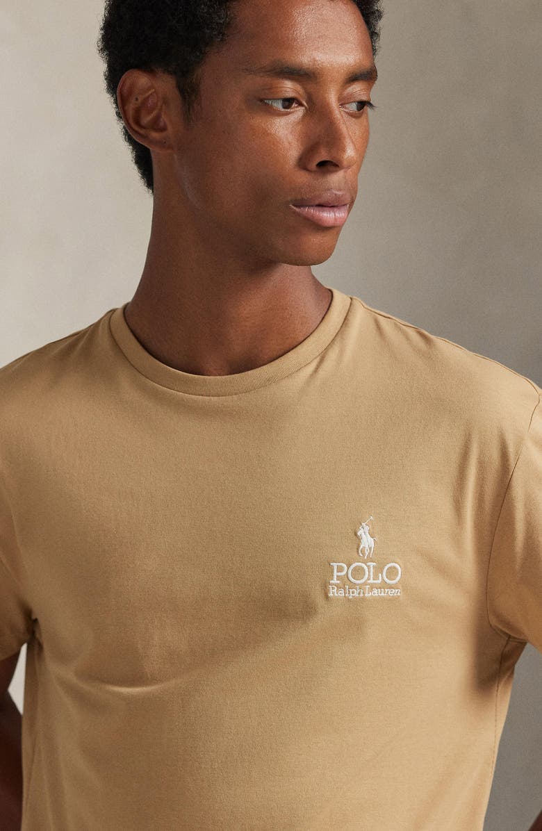 Polo Ralph Lauren Classic Fit Embroidered Logo Jersey T-Shirt, Alternate, color, Classic Camel