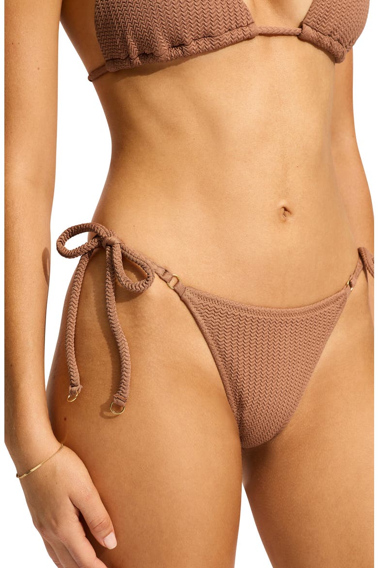 Rio Side Tie Bikini Bottoms, Alternate, color, BRONZE