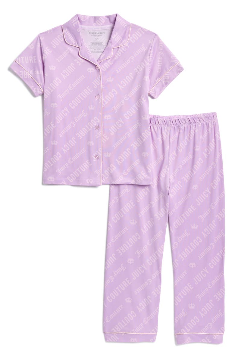 Juicy Couture Kids' Peached Jersey Long Pajamas, Main, color, 
