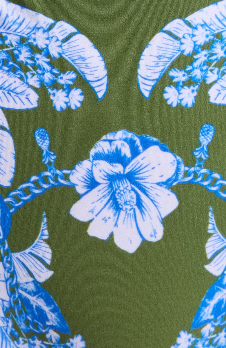 FARM Rio Floral Elegance Mixed Scarves Cutout One-Piece Swimsuit, Alternate, color, 