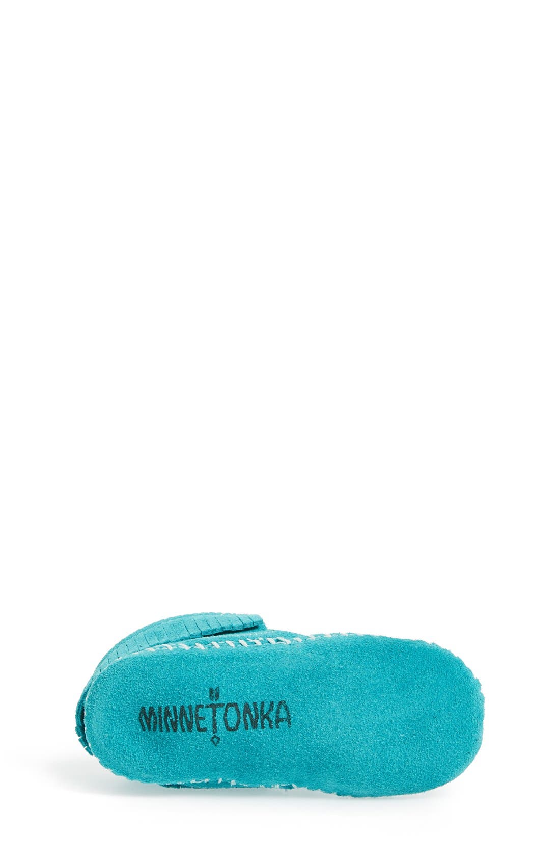 'Riley' Fringe Suede Bootie, Alternate, color, TURQUOISE