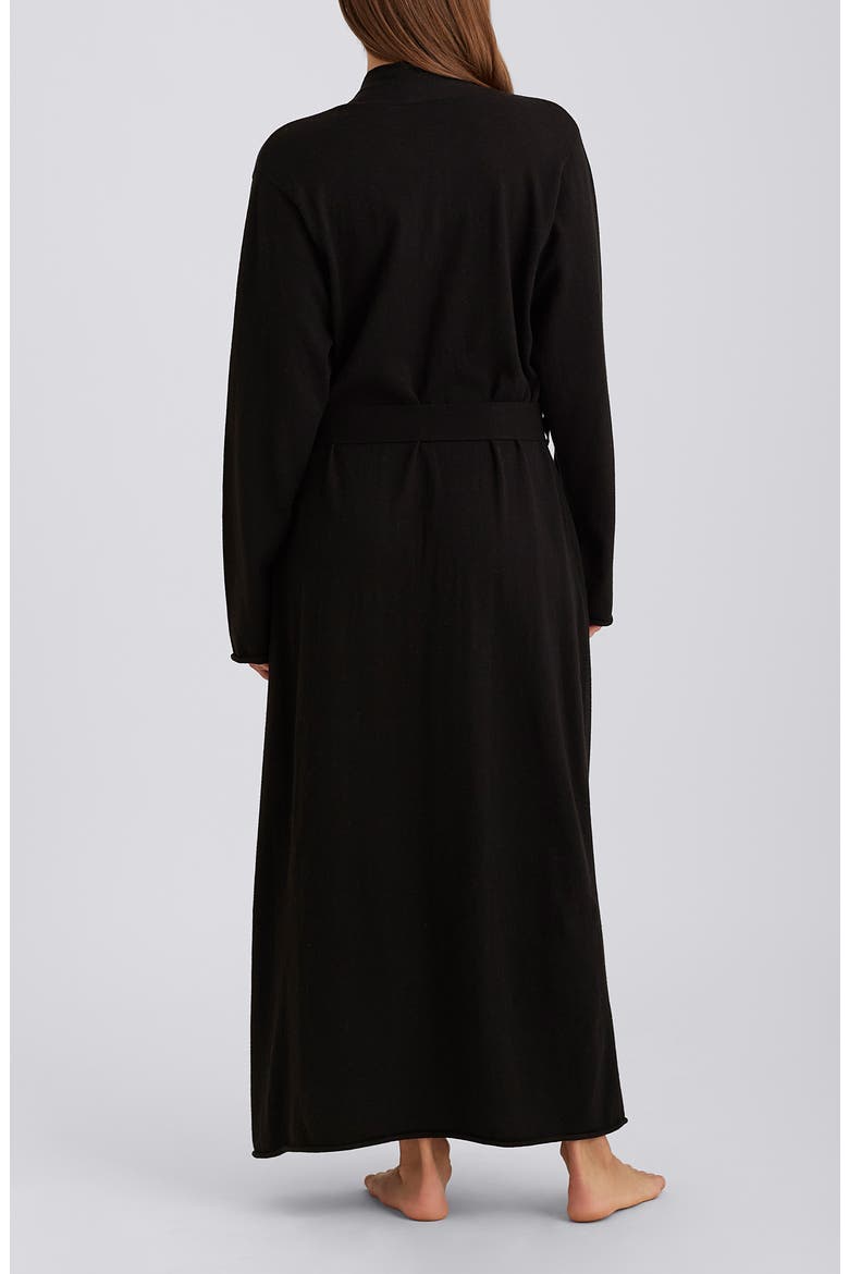 Cotton & Cashmere Robe, Alternate, color, BLACK