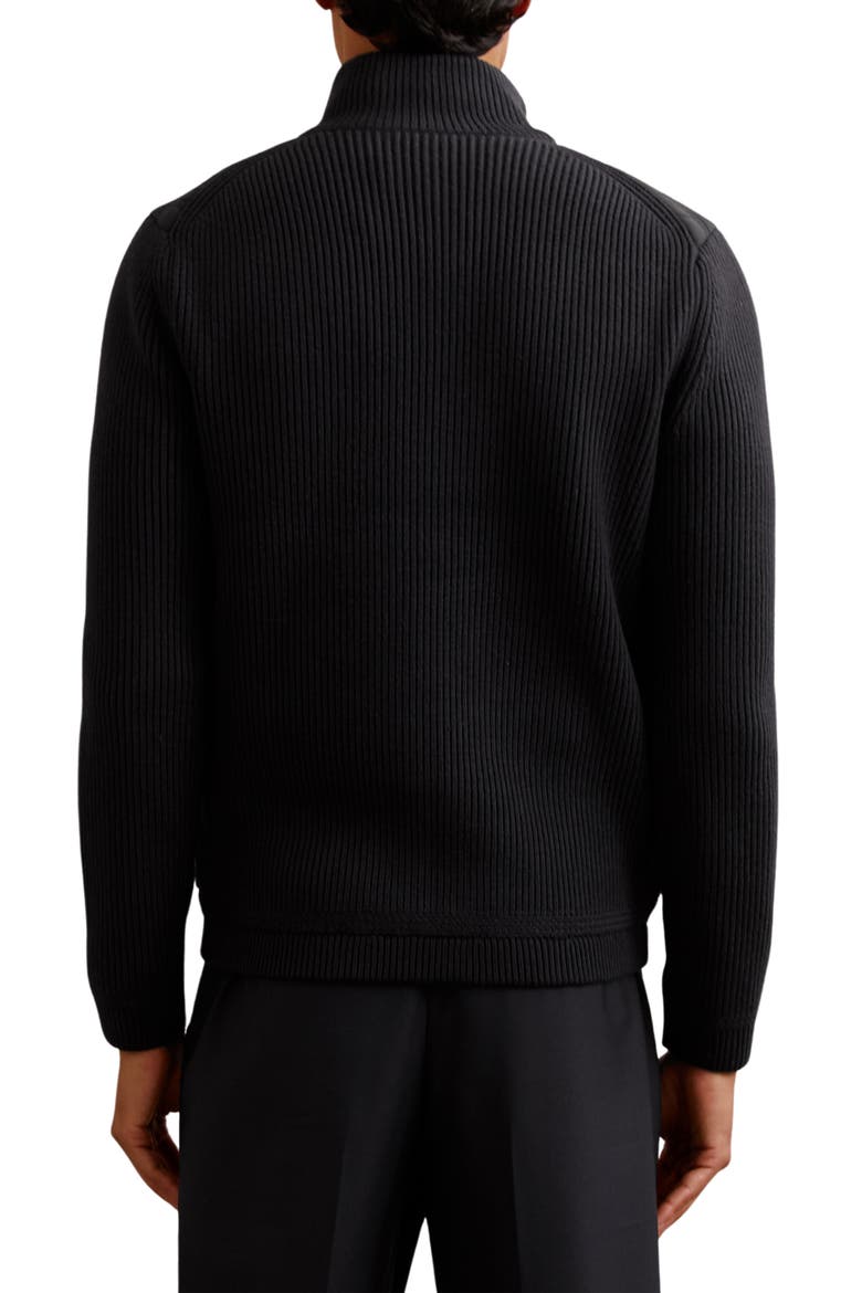 Townsend Hybrid Rib & Quilted Jacket, Alternate, color, NAVY