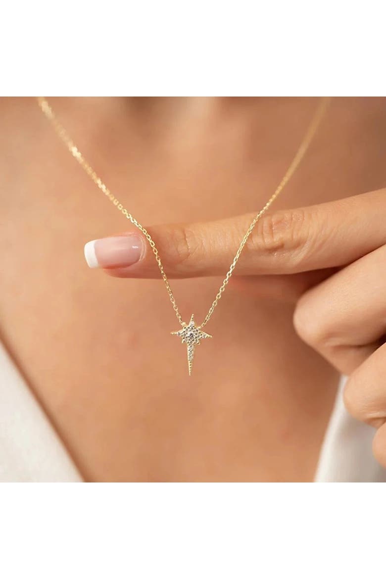 Northern Star Polaris Sterling Silver Necklace, Alternate, color, Gold