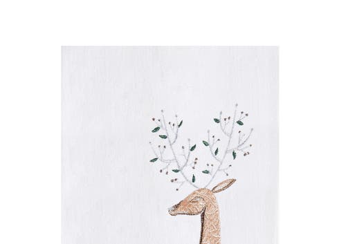 C & F Home C&f Home Christmas Holiday Classic Reindeer With Holly Wreath Cotton Flour Sack Kitchen Dish Towel 2 In Animal Print