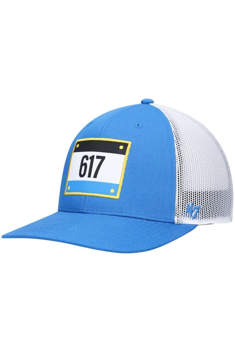 Men's '47 Blue/White Boston Red Sox City Connect Trucker Snapback Hat, Main, color, Blue