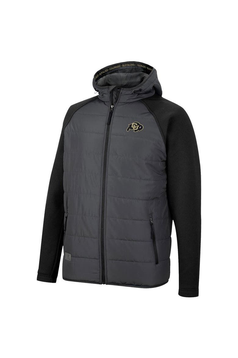 Men's Colosseum Charcoal/Black Colorado Buffaloes Good On You Raglan Full-Zip Jacket, Alternate, color, Charcoal
