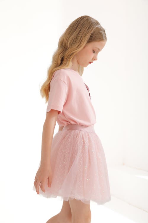 Mimi Tutu Glimmer Applique Outfit In Pink