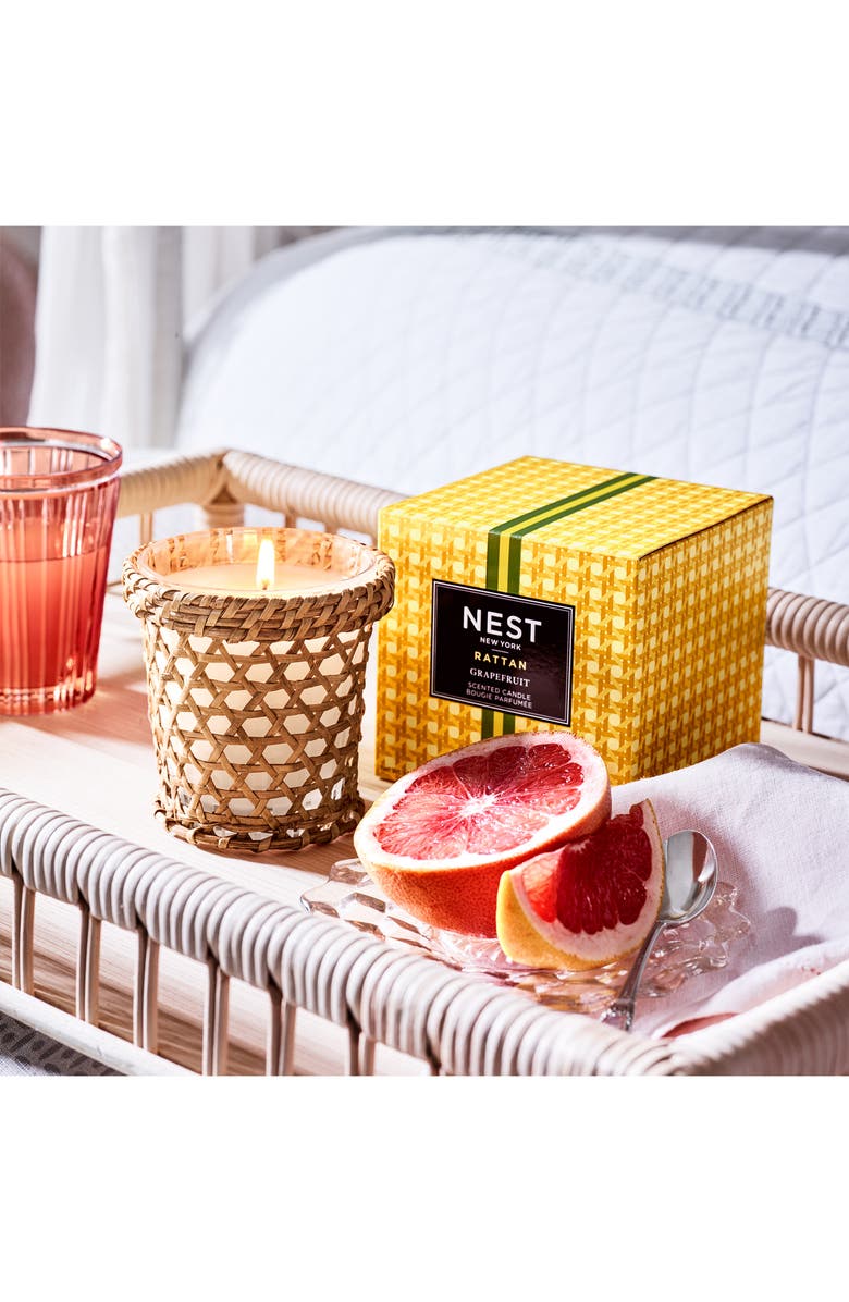 NEST New York Rattan Grapefruit Scented Candle, Alternate, color, 