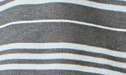English Factory Stripe Polo Sweater In Gray