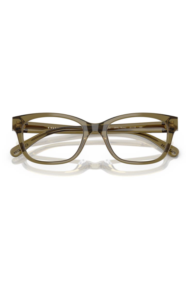 51mm Square optical glasses, Alternate, color, GREEN