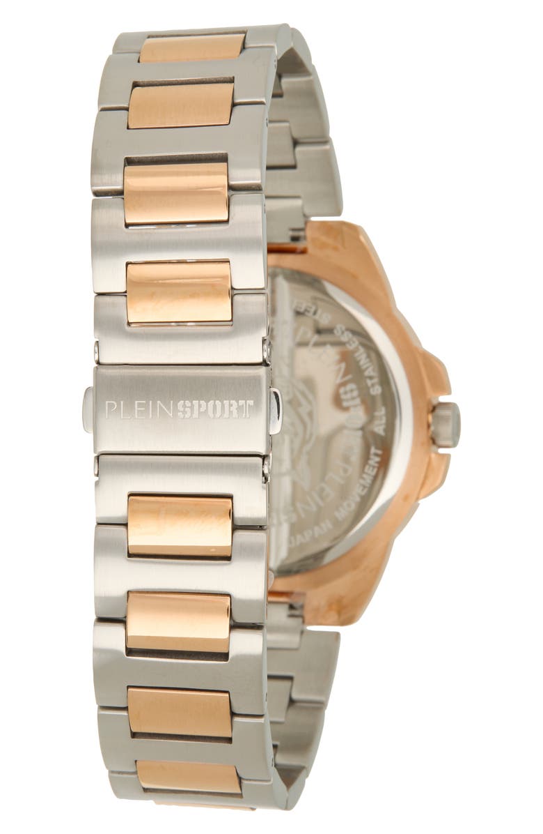 PLEIN SPORT Touchdown Two-Tone Bracelet Watch, 44mm, Alternate, color,