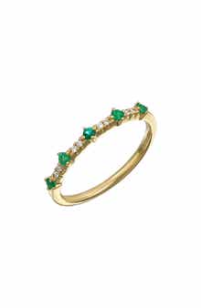 Bony Levy El Mar 18K Yellow Gold Emerald & Diamond Stackable Ring