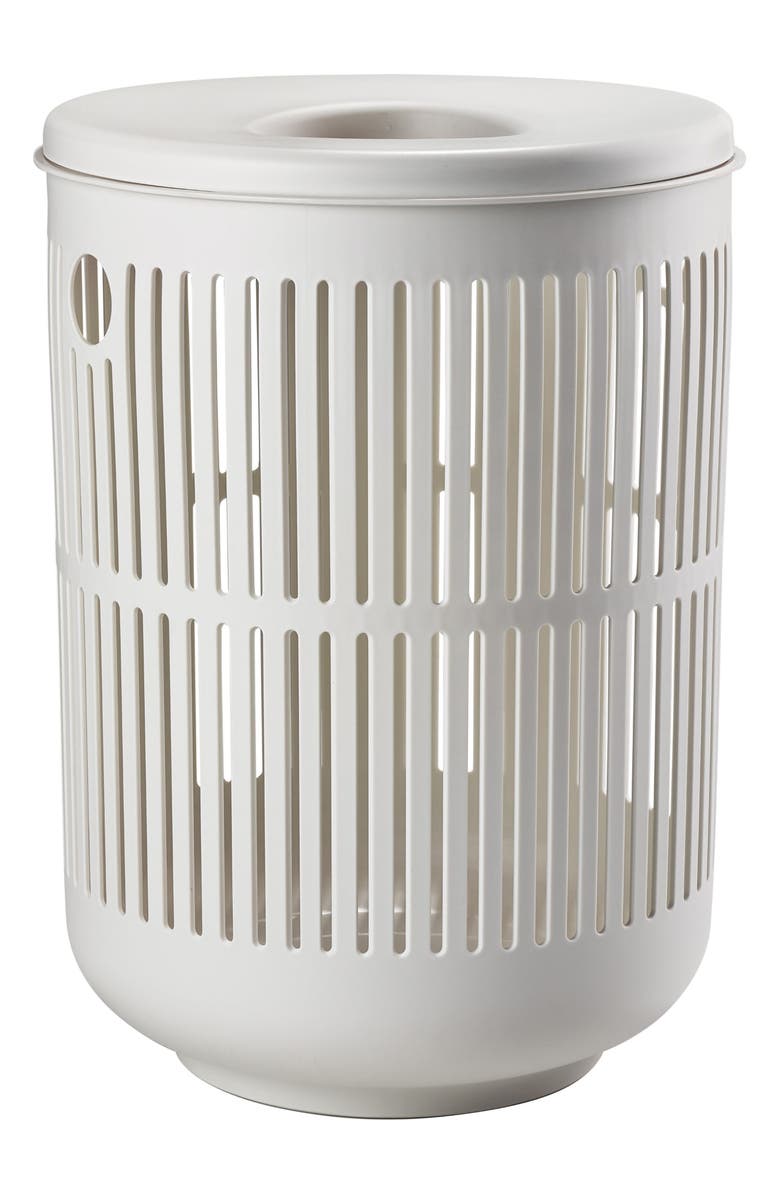 Zone Denmark Ume Laundry Basket with Lid, Main, color, Soft Grey
