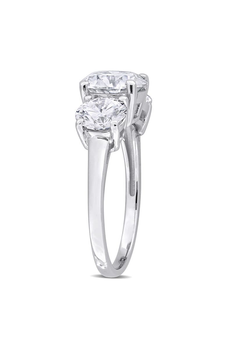Julianna B. Moissanite 3-Stone Ring Sterling Silver, Alternate, color, Sterling Silver
