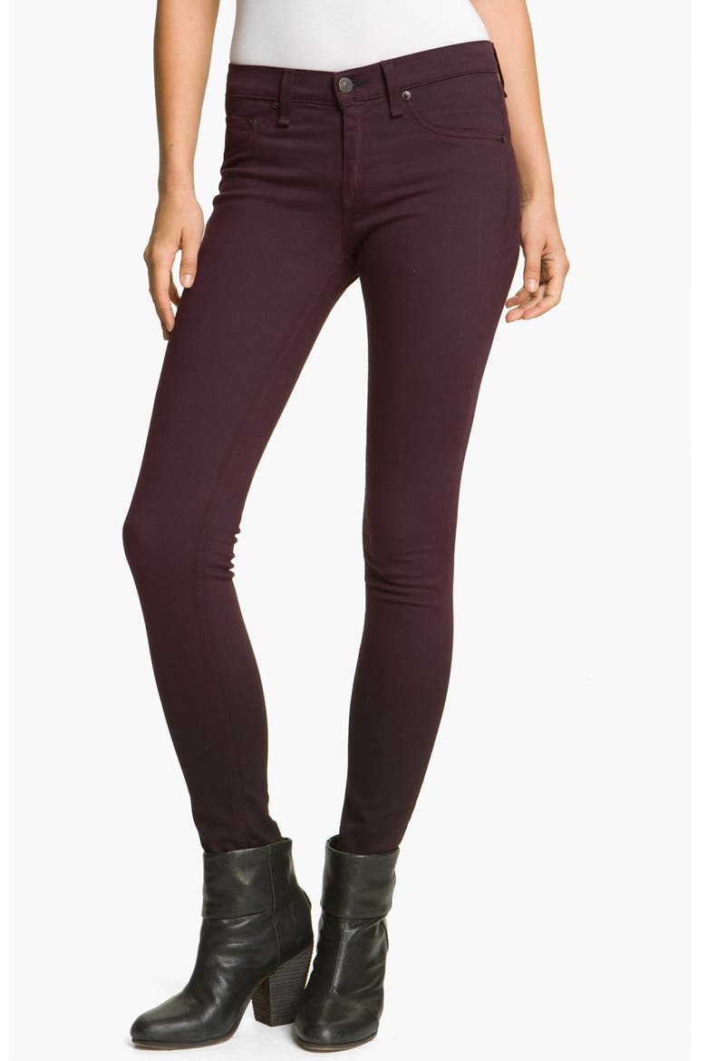 Plush Twill Leggings, Main, color, WINTER WHITE OMBRE
