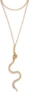 NORDSTROM RACK Layered Crystal Y-Drop Necklace