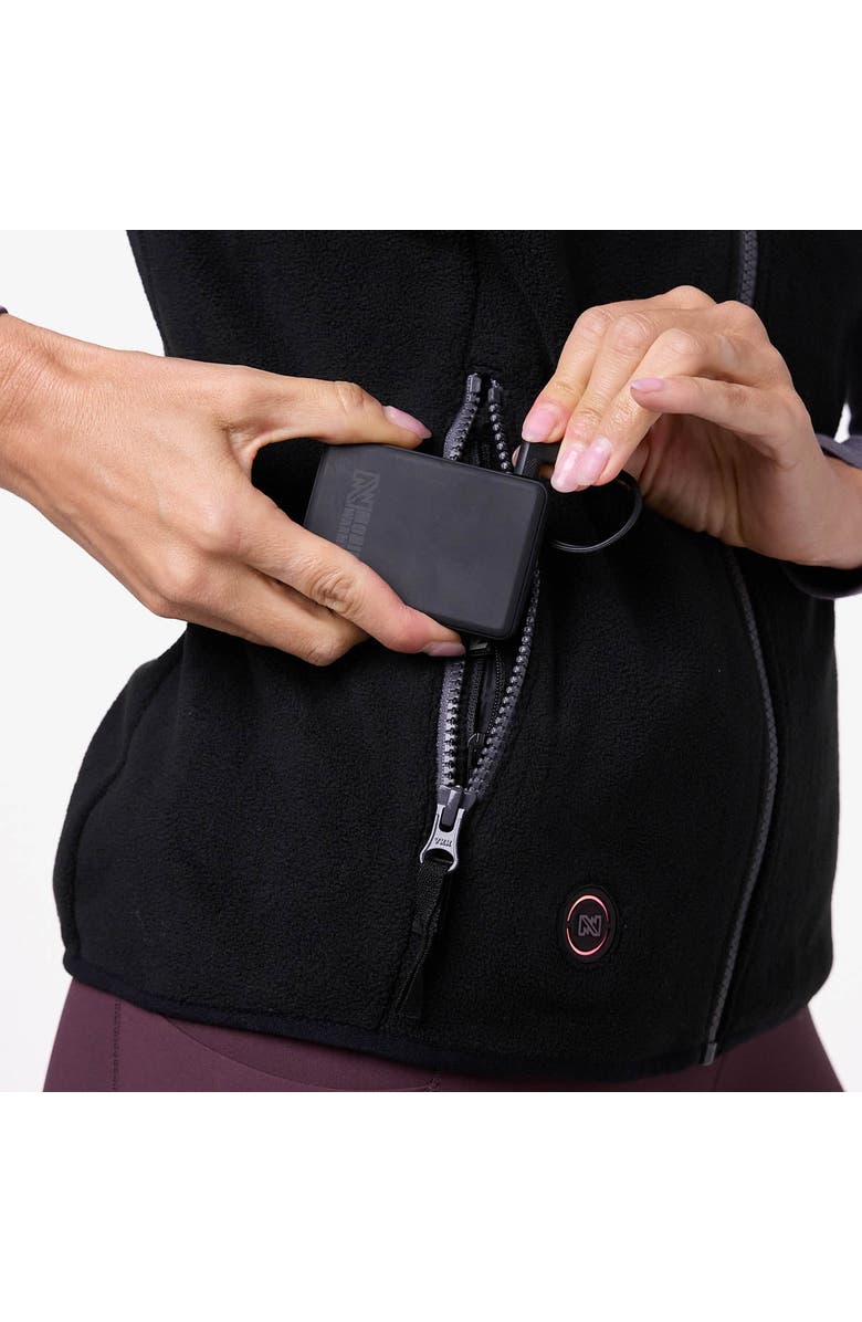 Mobile Warming Trek Heated Fleece Vest, Alternate, color, Black