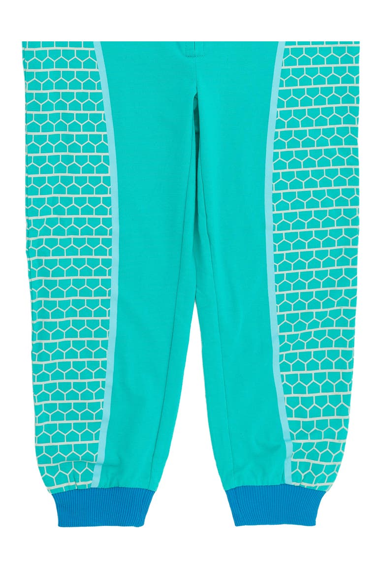 Super Kitties Cosplay Hooded One Piece, Alternate, color, Teal Bitsy