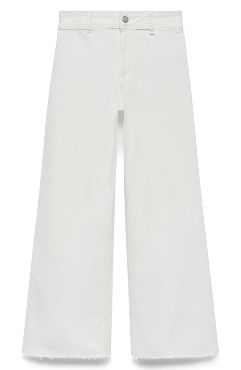 MANGO High Waist Wide Leg Culotte Jeans, Alternate, color,