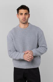 LEISURE LAB Cozy Quilt Crewneck