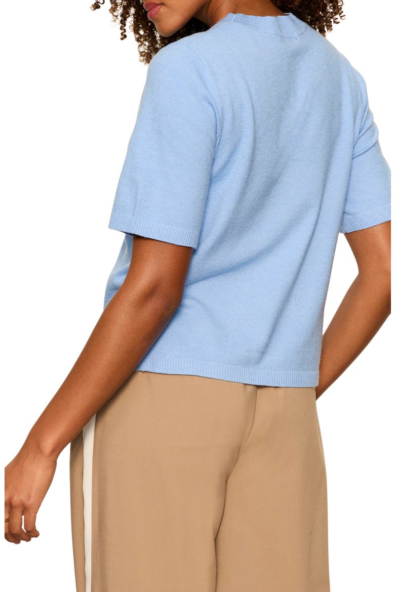 Perfect Tipped Short Sleeve Sweater, Alternate, color, BLUE BIRD