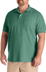Harbor Bay by DXL Big & Tall Pocket Piqué Polo Shirt