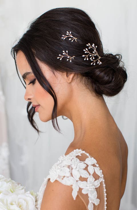 Beryl Set of 3 Imitation Pearl Hair Pins