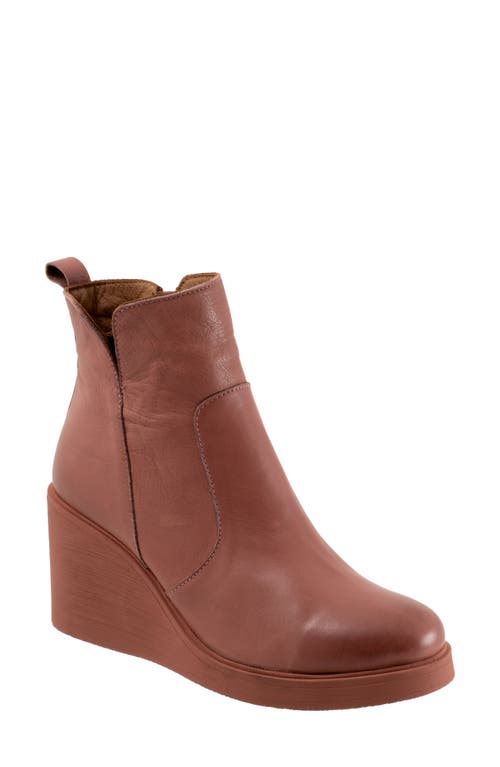Bueno Laura Platform Wedge Bootie In Brown