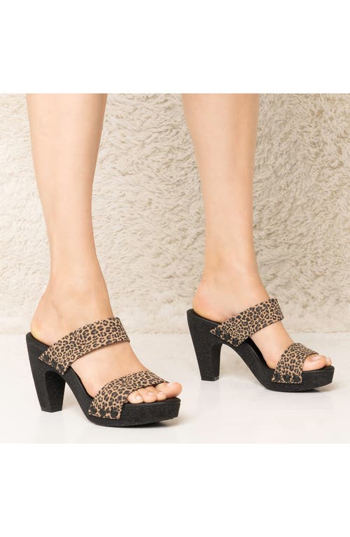 Nina Vegas Platform Slide Sandal In Cheetah