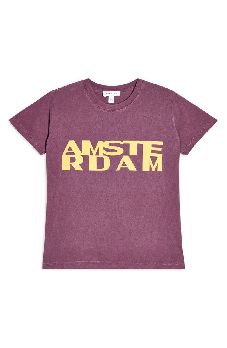 Topshop Amsterdam Shrunken Tee, Alternate, color,