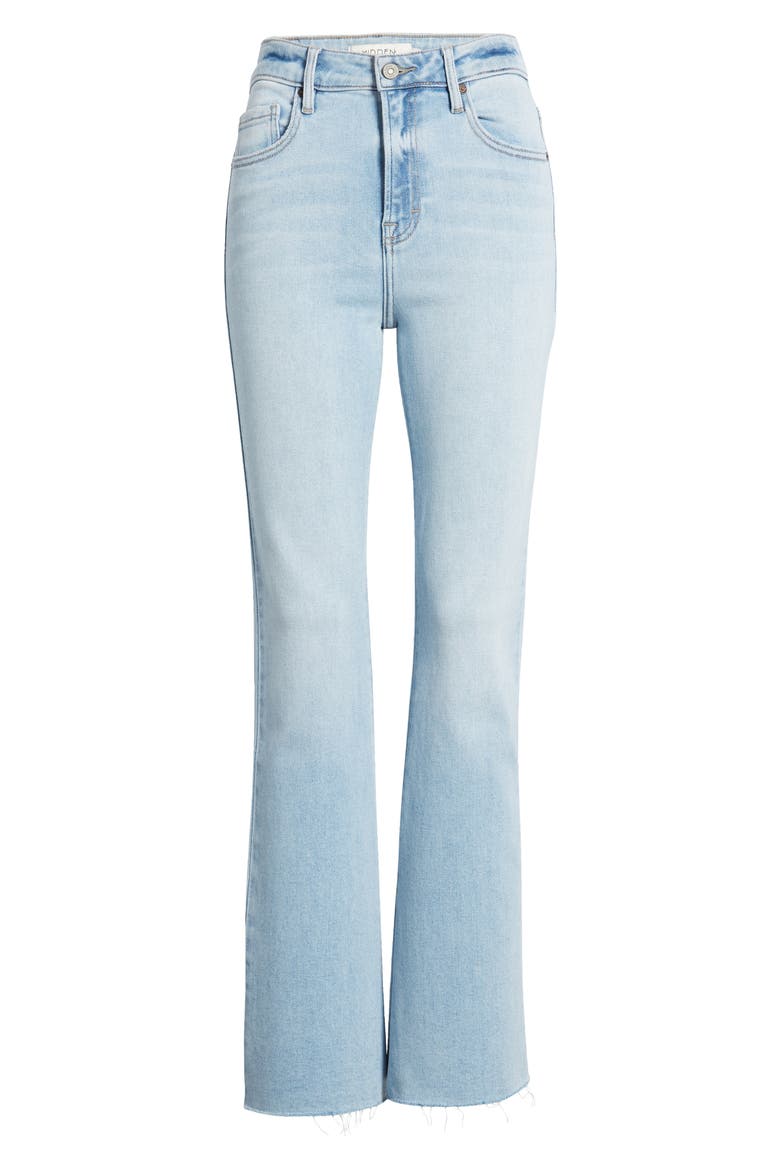 Raw Hem Bootcut Jeans, Alternate, color, LIGHT WASH